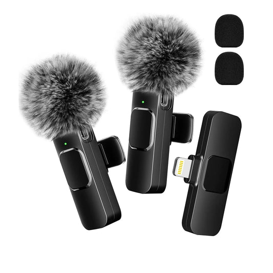 NEW Wireless Lavalier Microphone Audio Video Recording Mini Mic for Iphone Android Laptop Live Gaming Mobile Phone Microphone
