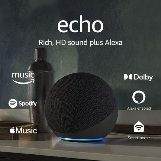 Echo (4Th Gen) | with Premium Sound, Smart Home Hub, and Alexa | Charcoal