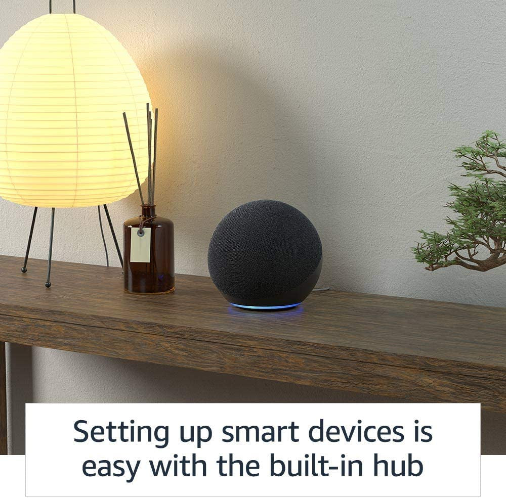 Echo (4Th Gen) | with Premium Sound, Smart Home Hub, and Alexa | Charcoal